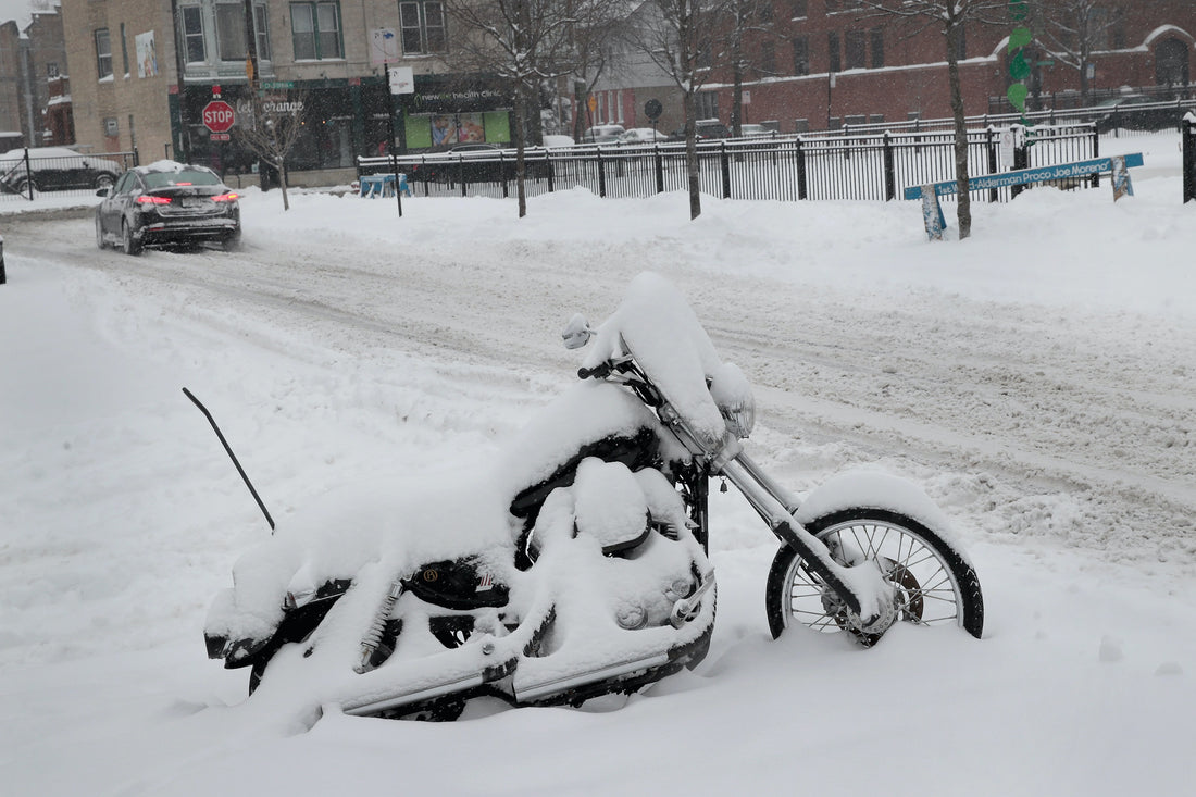 Motorrad im Winter